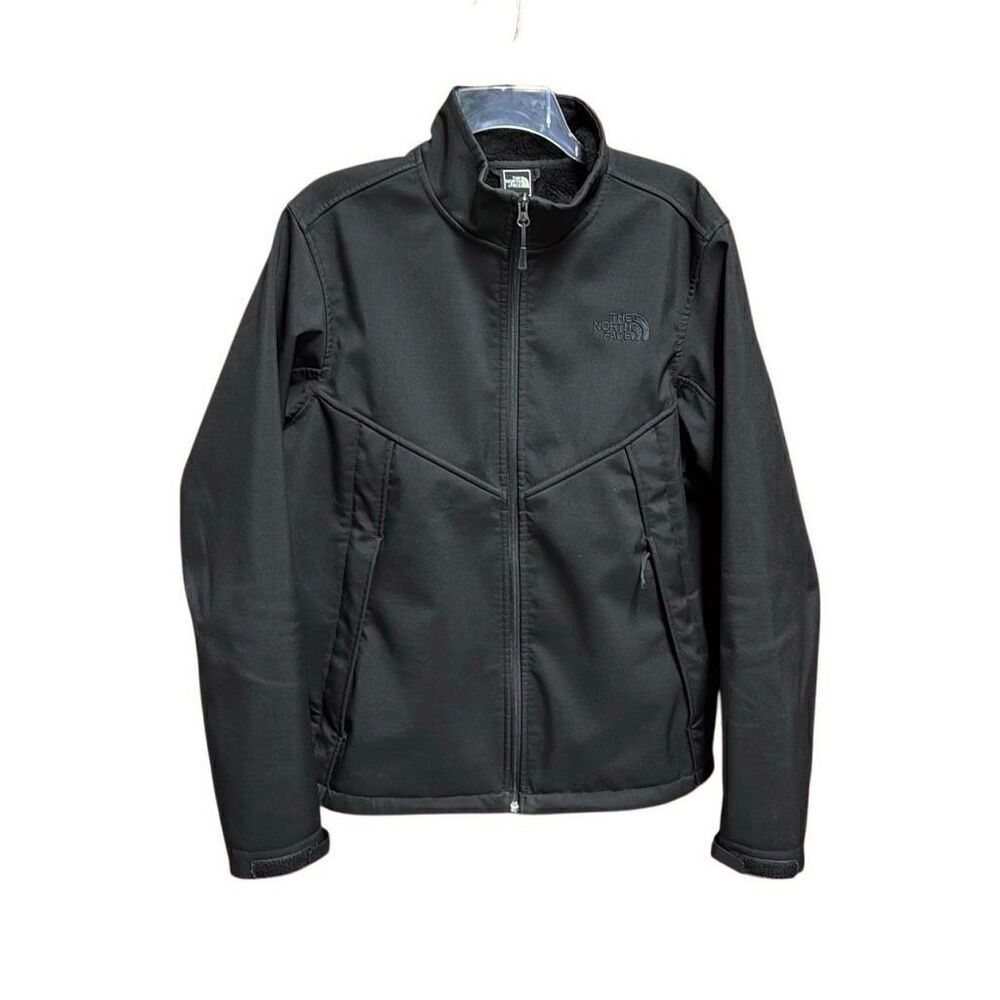 The North Face Men’s Black Fleece Lined Soft Shell Wind Jacket Size Large